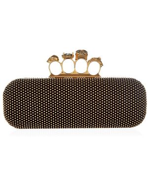 McQueen Brass Knuckles Clutch - Black