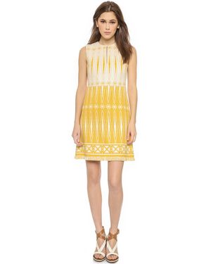 yellow floral dress long sleeve Mac Duggal - Yellow Multicolor Flounce Sleeve Floral Maxi Dress main image 1