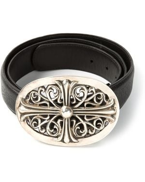 Chrome Hearts Ornate Buckle Belt - Black