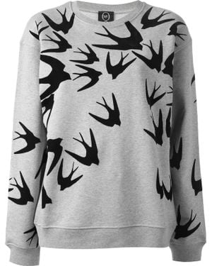 McQ Bird Print Sweater - Gray