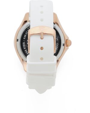 Michele Cape Watch - Rose Gold/white