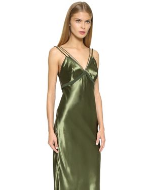 Alexander Wang Bias Cut Slip Dress - Green