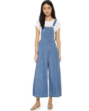 SJYP Wide Leg Overalls - Blue