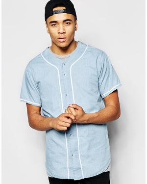 American Apparel Denim Baseball Shirt - Blue
