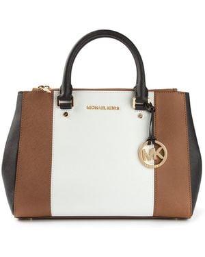 MICHAEL Michael Kors Sutton Centre Stripe Satchel - Black