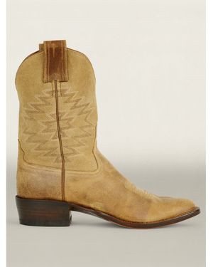 RRL Leather Plainview Cowboy Boot - Brown