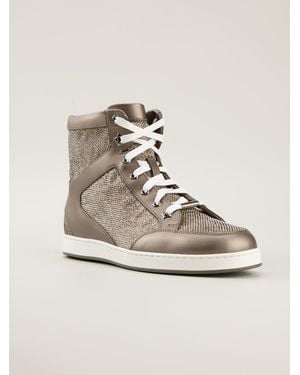 Jimmy Choo 'Tokyo' Hi-Top Sneakers - Metallic