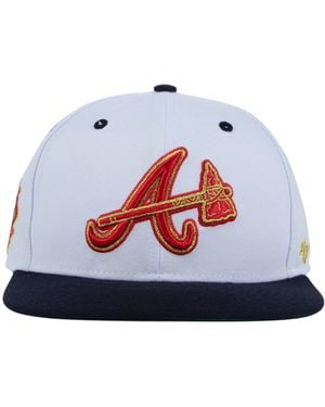 '47 Atlanta Braves Gold Rush Snapback Cap - White