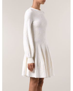 McQueen Bishop Sleeve Dress - White