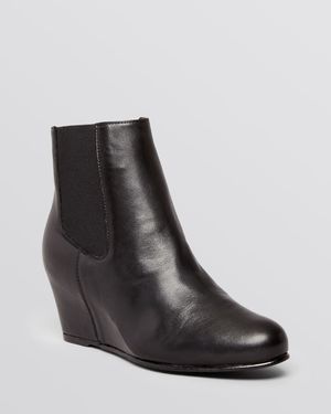Stuart Weitzman Wedge Booties - Nusocks - Black