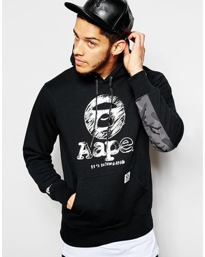 Aape By A Bathing Ape Hoodie With Logo - Black