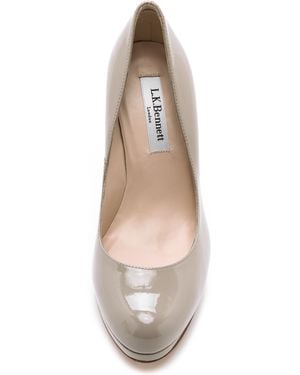 LK Bennett Sledge Patent Pumps - Clay - Natural