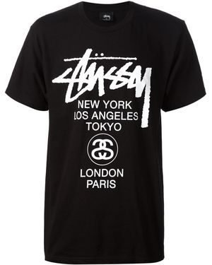 Stussy 'World Tour' T-Shirt - Black