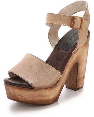 Freebird by Steven Caye Clog Sandals - Cognac - Brown