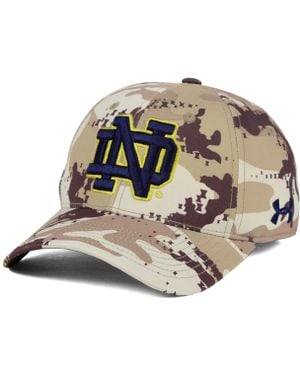 Under Armour Notre Dame Fighting Irish Camo Stretch Cap - Brown