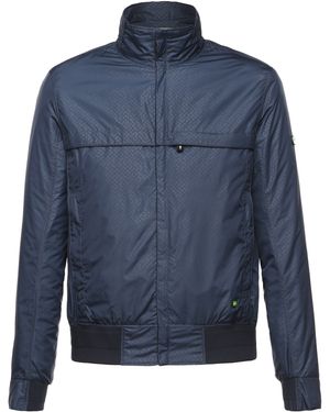 BOSS Bomber Jacket With Graphic Pattern: 'jadon 17' - Blue