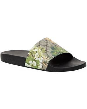 Gucci Pursuit Floral Slider - Green