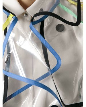 Wanda Nylon Seethrough Trench Coat - Multicolor