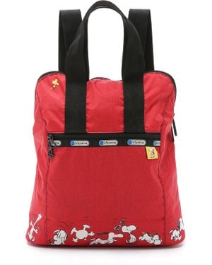 LeSportsac Peanuts X Everyday Convertible Backpack - Snoopy Everyday - Red