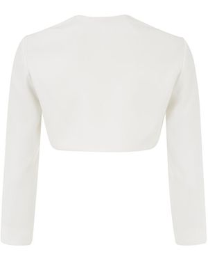 Paule Ka Crepe Bolero Jacket - White