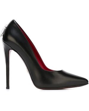Cesare Paciotti Goatskin Stiletto Pumps - Black