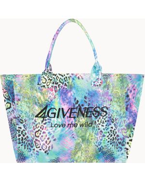 4giveness Borsa Patch Animalier - Blue