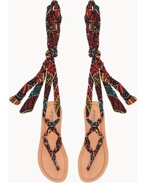 4giveness Sandalo Infradito Foulard Incrocio - Multicolor