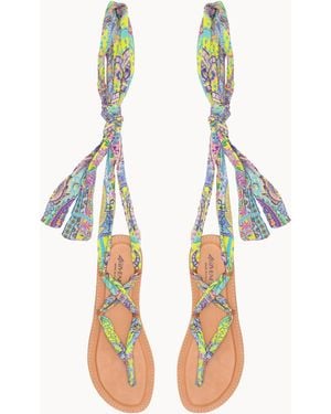 4giveness Sandalo Infradito Foulard Incrocio - White
