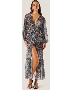 4giveness Kimono Lungo Animalier Resort - Multicolor