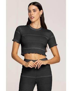 4giveness Maglia Crop Mezza Manica Iconico - Natural