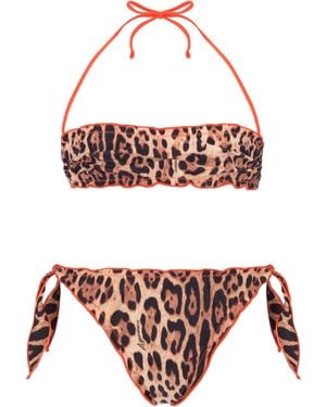 4giveness Bikini Fascia Con Slip Nodi Smambolato - White