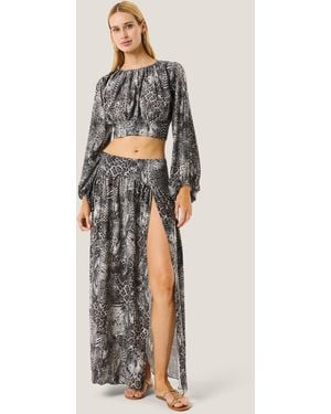 4giveness Gonna Lunga Spacchi Animalier Resort - Multicolor