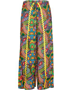 4giveness Pantaloni Snake Skin - Verde