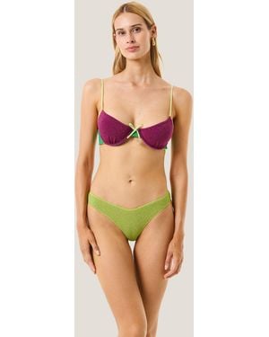 4giveness Balconcino E Slip V Tricolor Lurex - Red