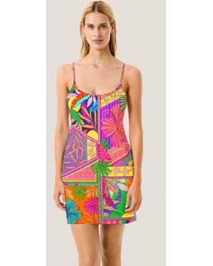 4giveness Abito Corto Pop Foulard - Multicolor