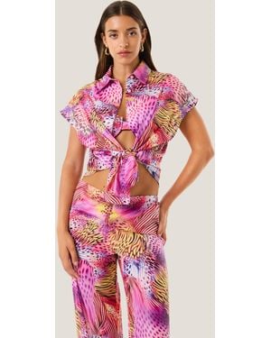 4giveness Camicia Over Butterfly - Red