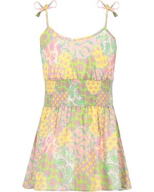 4giveness Abito Corto Con Laccetti - Yellow