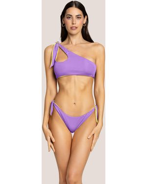 4giveness Top Manospalla Con Slip Laccetti Soft Touch - Multicolore