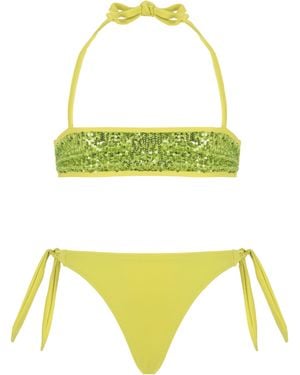 4giveness Bikini Top Con Slip Fiocchi - Yellow