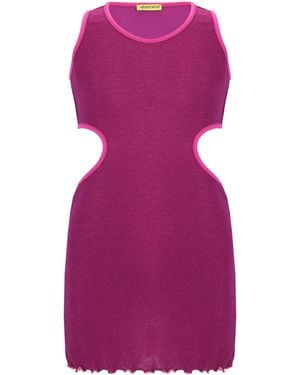 4giveness Lurex Tank Mini Dress - Purple