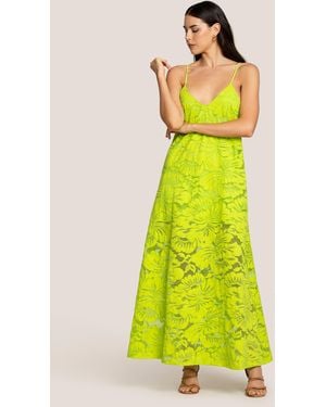 4giveness Abito Lungo Con Incrocio Blossom Lace - Yellow