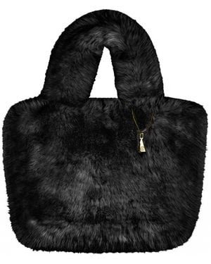 4giveness Borsa Big Eco Pelliccia - Nero