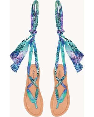 4giveness Sandalo Infradito Foulard Incrocio - Blue