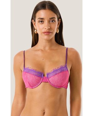 4giveness Lace Balcony Lingerie - Purple