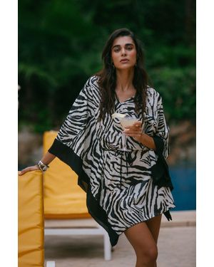 4giveness Caftano Zebra Night - Nero