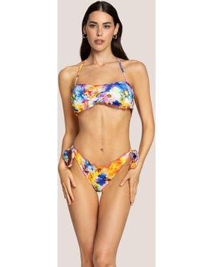 4giveness Fascia E Slip Sbambolati Digital Flower - Orange