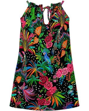 4giveness Vestito Corto Allaccio Collo - Multicolor