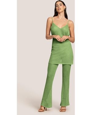 4giveness Pantaloni Zampa Trasparent Soft - Verde