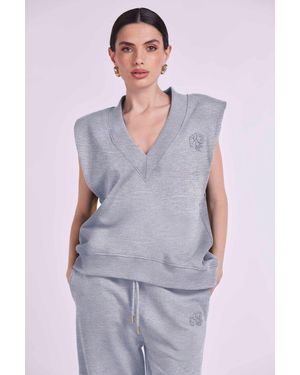4giveness Dimanicata Sweatshirt V And Embroidery "4Gvs" - Purple