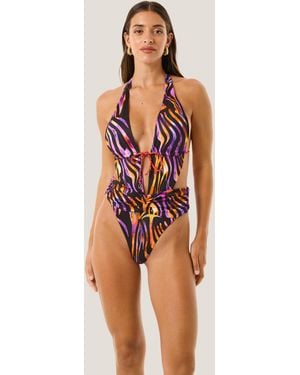 4giveness Costume Intero Hypnotic Zebra - Red